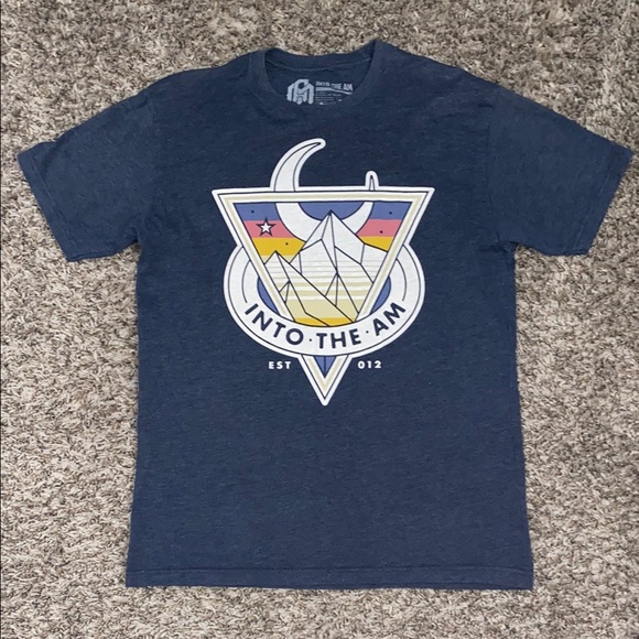 Men's Blue Graphic T-Shirt - Picture 1 of 4